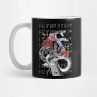 edgy and dark snake and flower Mug